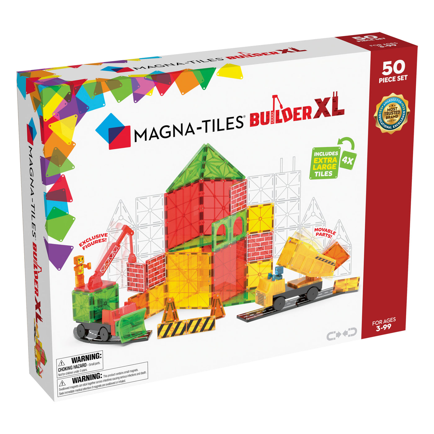 Magna-Tiles | Builder XL (50 Piece Set)