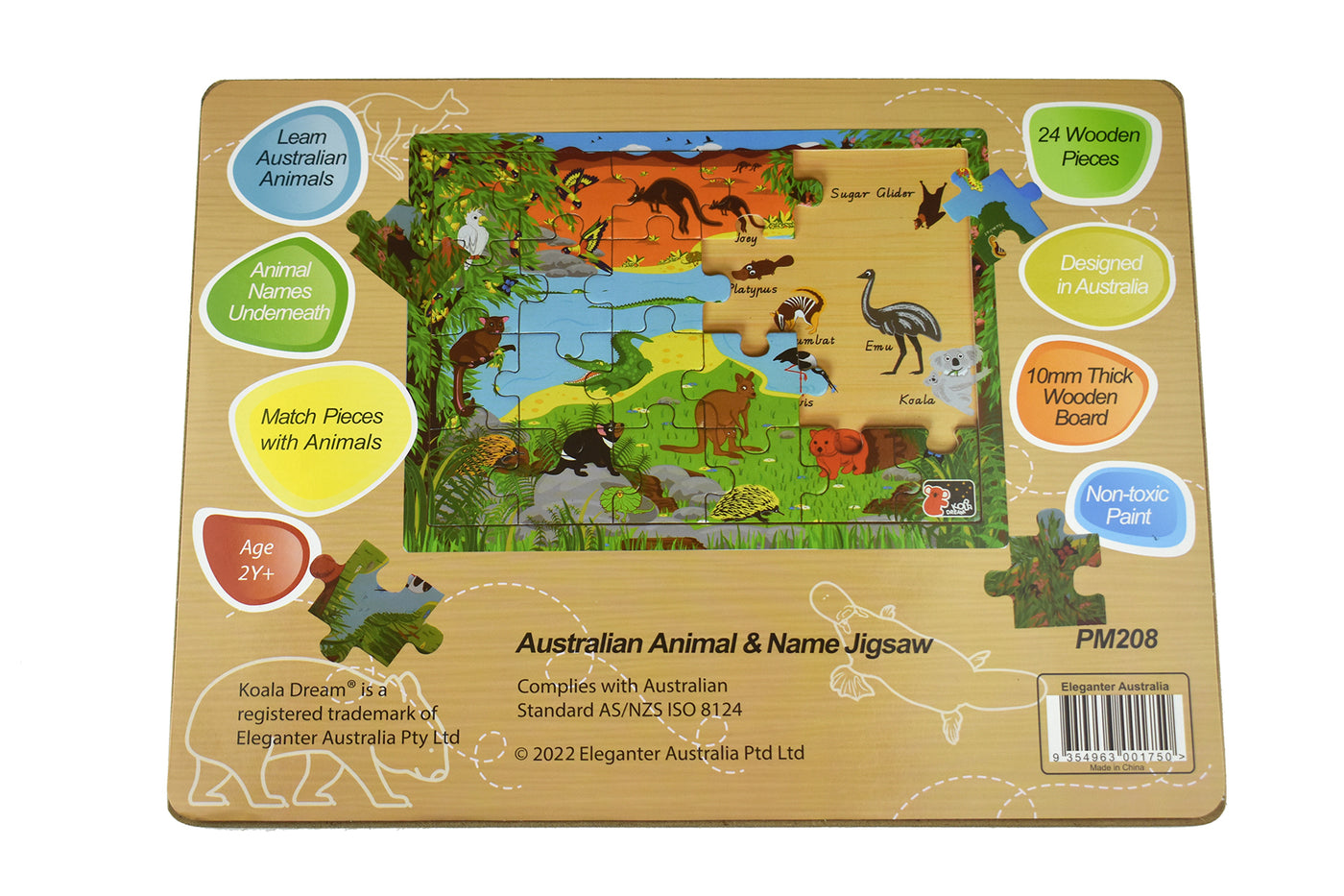 Koala Dream | Australian Animal and Names Jigsaw Puzzle (24 piece)