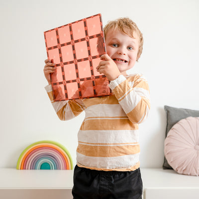 Connetix Tiles | Pastel Base Plate Pack (Lemon & Peach) 2 pc