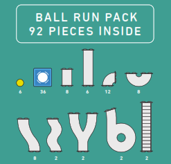 Connetix Tiles | Rainbow Ball Run Pack 92 pc