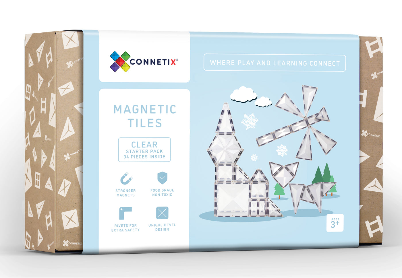 Connetix Tiles | Clear Starter Pack 34 pc