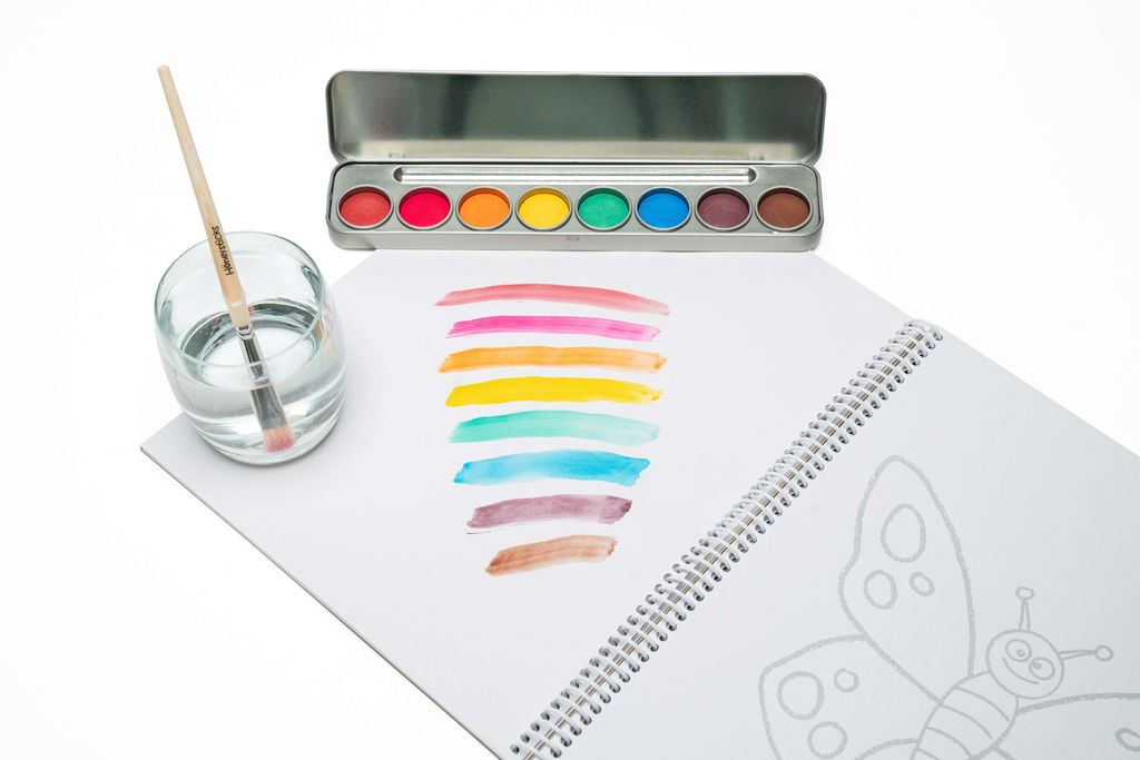 Natural Watercolour Washable Paints 8 Pack