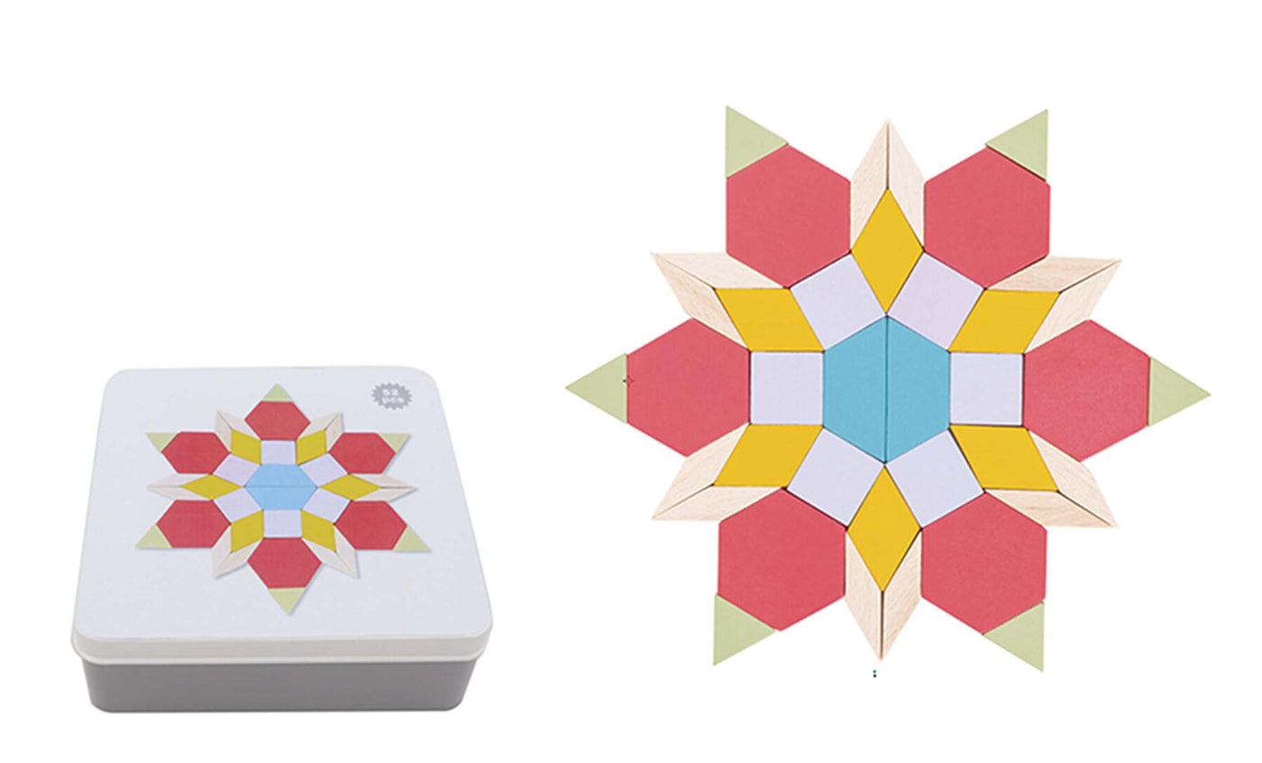 Calm & Breezy Pattern Blocks in Tin Box
