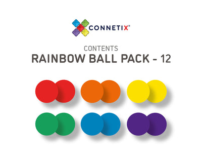 Connetix Tiles | Rainbow Replacement Ball Pack 12 pc