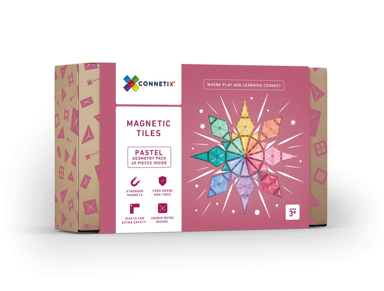 Connetix Tiles | Pastel Geometry Pack 40 pc