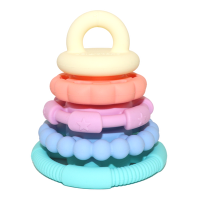Rainbow Stacker and Teether Toy - Pastel